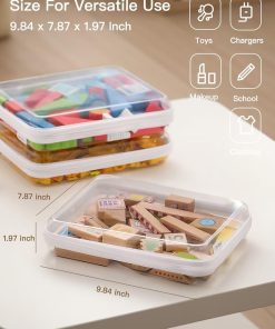 Alternative view of CoiiJoii 3PCS Large Clear Hard Shell Zippered Case. Diaper Bag Organizing Pouches. Waterproof Cosmetic Bag. Storage Organizer Bins.
