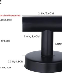 Alternative view of Towel Hooks Bathroom Coat Robe Wall Hook Heavy Duty Door Hanger Towel Robe Clothes Cabinet Closet Sponges Rack for Bathroom Bedroom Kitchen Hotel Pool 4 Packs Black(Drilling Installation)